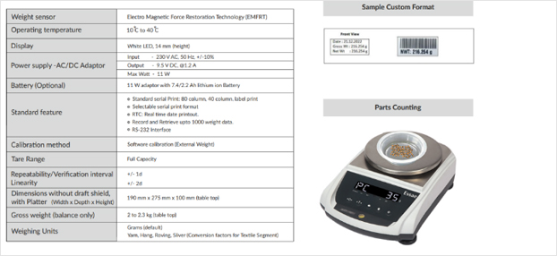 AX - Series Precision Weighing Balance